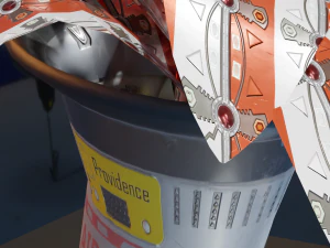 Low Poly Sci-Fi Vase Obivan 3D Model