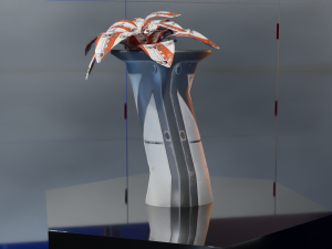 Low Poly Sci-Fi Vase Obivan 3D मॉडल