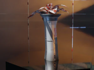 Low Poly Sci-Fi Vase Obivan 3D Model