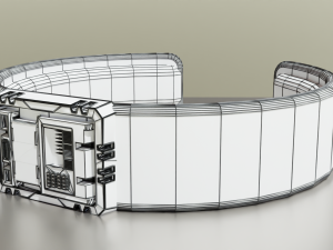 Low Poly Sci-Fi Bracelet C3PO 3D Модель