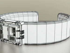 Low Poly Sci-Fi Bracelet C3PO 3D Model