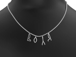 Freedom Pendant 3D Print Model