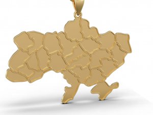 Pendant Ukraine Enamel 3D Print Model