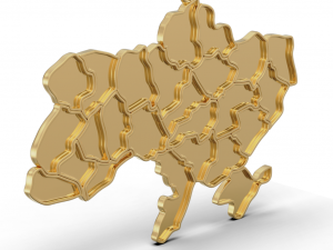 Pendant Ukraine Enamel 3D Print Model