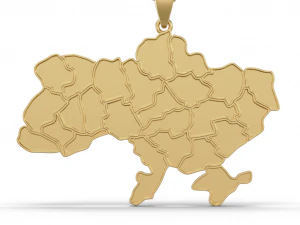 Pendant Ukraine Enamel 3D Print Model