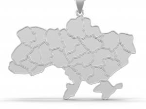 Pendant Ukraine Enamel 3D Print Model