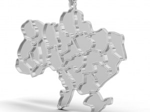 Pendant Ukraine Enamel 3D Print Model