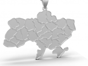 Pendant Ukraine Enamel 3D Print Model