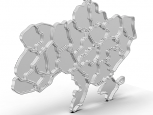 Pendant Ukraine Enamel 3D Print Model