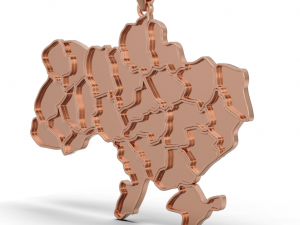 Pendant Ukraine Enamel 3D Print Model