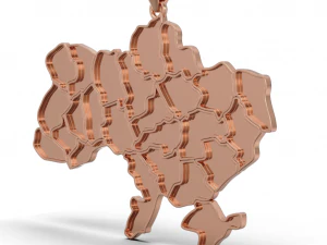 Pendant Ukraine Enamel 3D Print Model