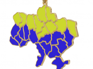 Pendant Ukraine Enamel 3D Print Model