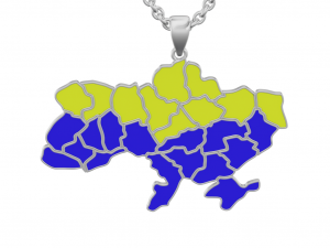 Pendant Ukraine Enamel 3D Print Model