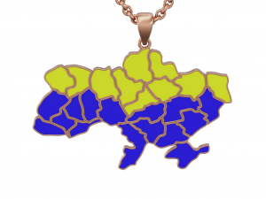 Pendant Ukraine Enamel 3D Print Model