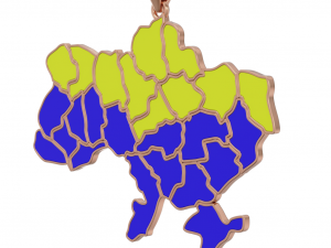Pendant Ukraine Enamel 3D Print Model