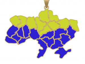 Pendant Ukraine Enamel 3D Print Model