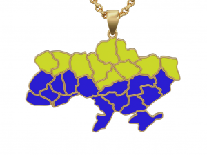 Pendant Ukraine Enamel 3D Print Model