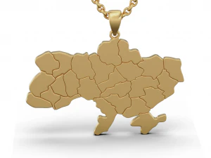 Pendant Ukraine 3D Print Model