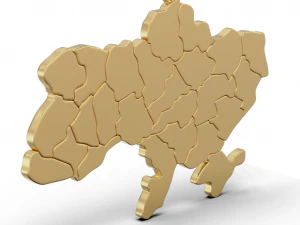 Pendant Ukraine 3D Print Model
