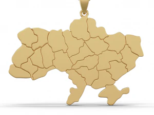 Pendant Ukraine 3D Print Model