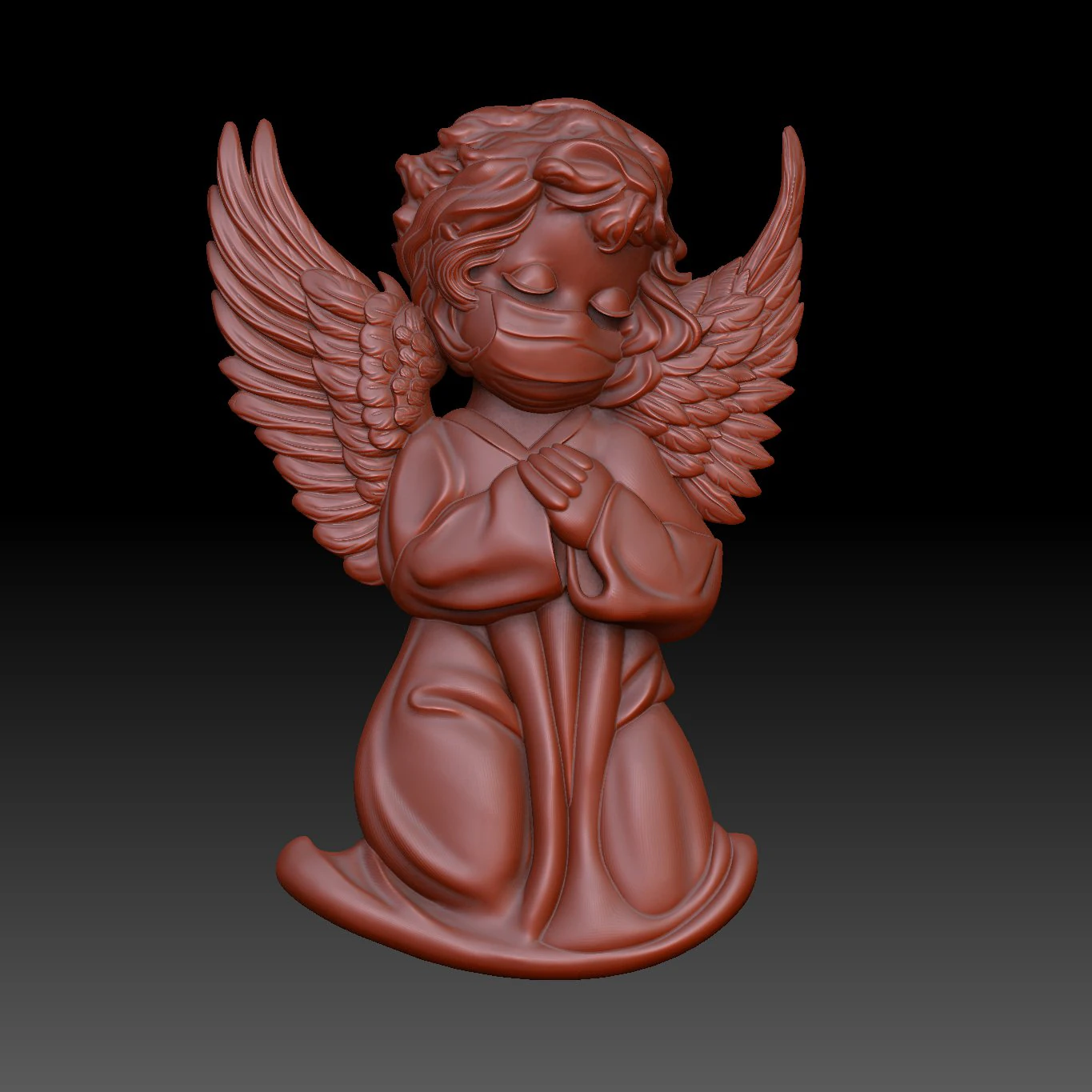 Angel 3D Print Model .c4d .max .obj .3ds .fbx .stl .blend 