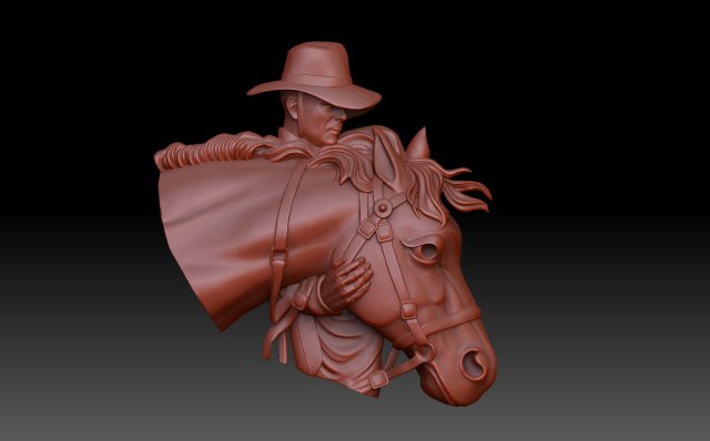 Cowboy 3D Принт Модель .c4d .max .obj .3ds .fbx .stl .blend 