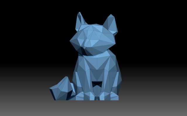 Little fox 3D-printmodel .c4d .max .obj .3ds .fbx .stl .blend 