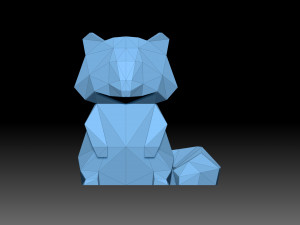 Low poly racoon Modèles 3D en vedette