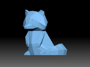 Low poly racoon 3D-printmodel