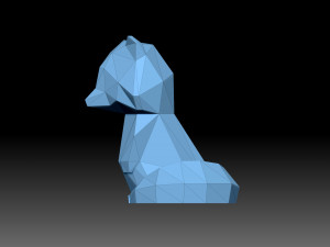 Low poly racoon 3D-printmodel