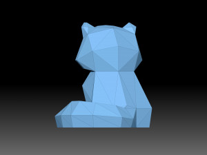 Low poly racoon 3D-printmodel