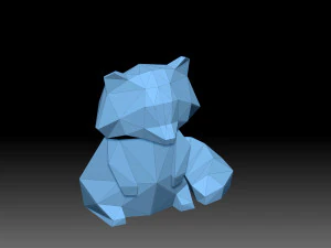 Low poly racoon 3D Print Model