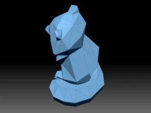 Low poly racoon 3D Print Model