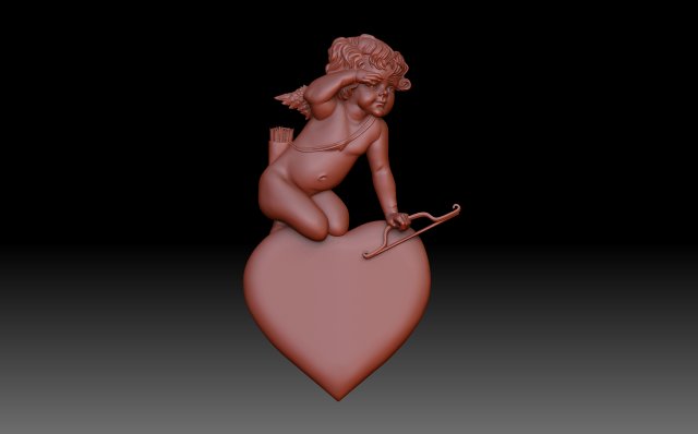 Cupid 3D Baskı Modeli .c4d .max .obj .3ds .fbx .stl .blend 
