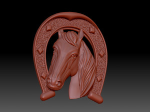 Horse on a horseshoe 3D-printmodel