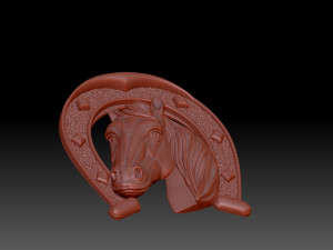 Horse on a horseshoe 3D-printmodel