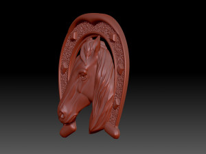 Horse on a horseshoe 3D-printmodel