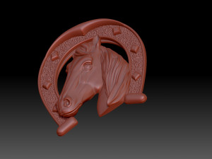 Horse on a horseshoe 3D-printmodel