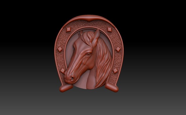 Ring head horse 3D-Druckmodell .c4d .max .obj .3ds .fbx .stl .blend 