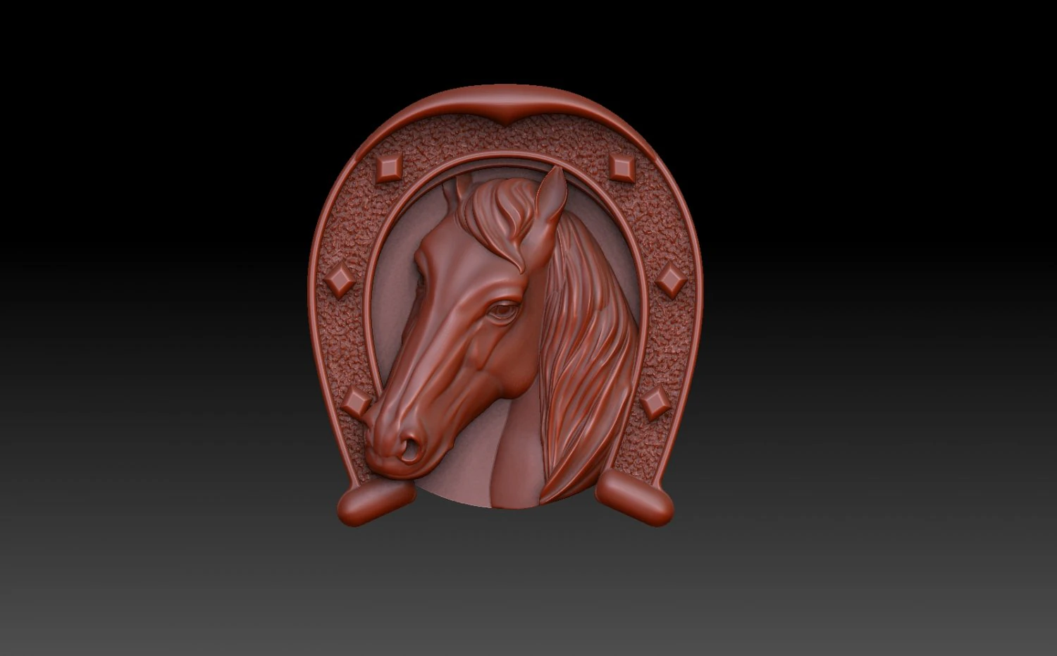 Ring head horse 3D Print Model .c4d .max .obj .3ds .fbx .stl .blend