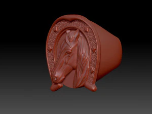 Ring head horse 3D Print Model