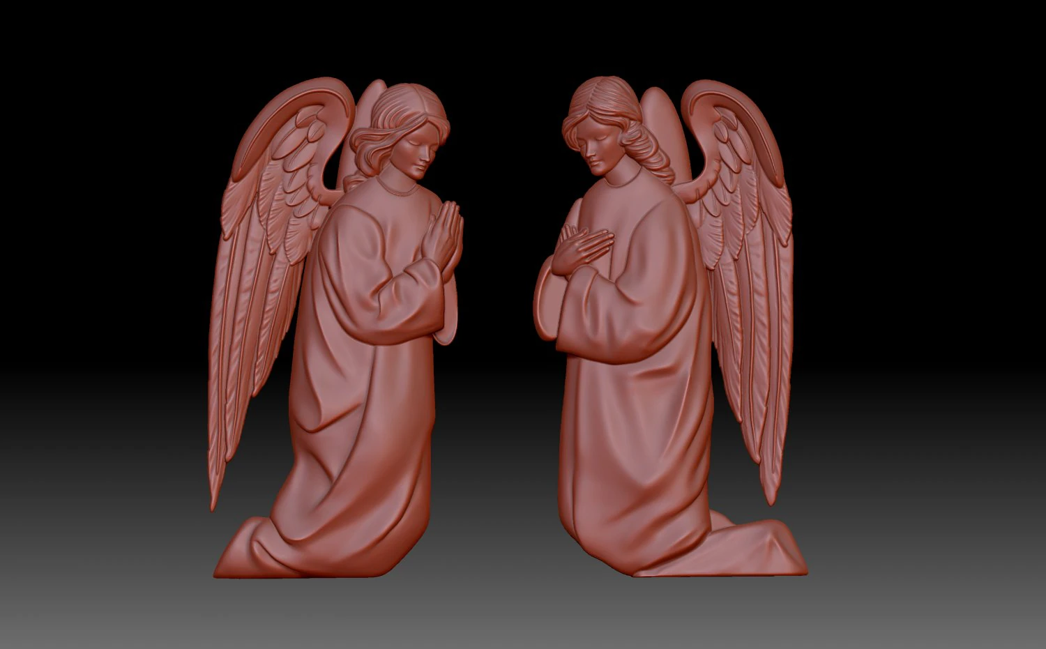 Angels 3D Print Model .c4d .max .obj .3ds .fbx .stl .blend