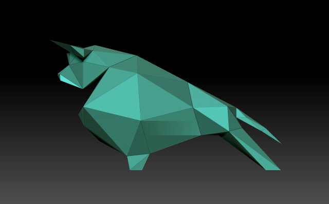 Low poly bull 3D Baskı Modeli .c4d .max .obj .3ds .fbx .stl .blend 