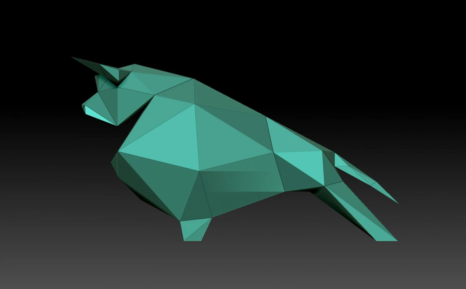 Low poly bull 3D Print Model .c4d .max .obj .3ds .fbx .stl .blend 