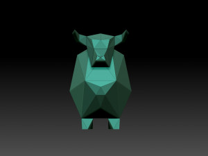 Low poly bull 3D Baskı Modeli