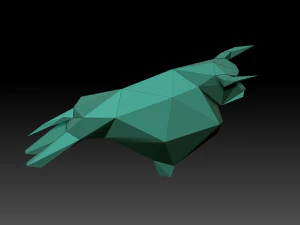 Low poly bull 3D Print Model