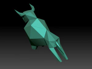 Low poly bull 3D Print Model