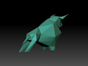Low poly bull 3D Baskı Modeli