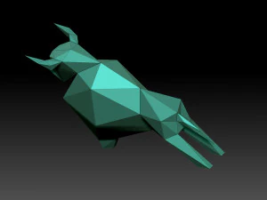 Low poly bull 3D Print Model