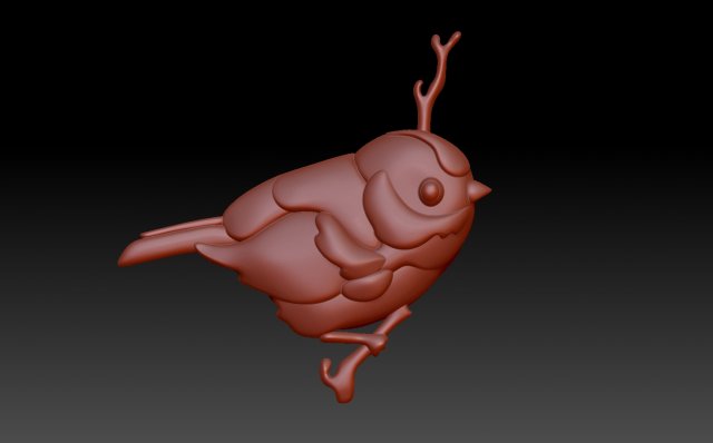 Birdie Model Cetak 3D .c4d .max .obj .3ds .fbx .stl .blend 